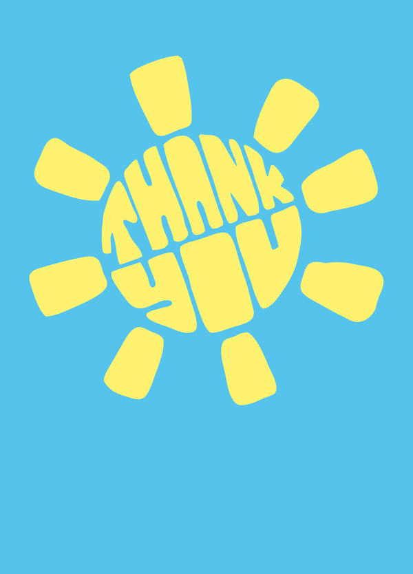 Sunshine Thank You Card