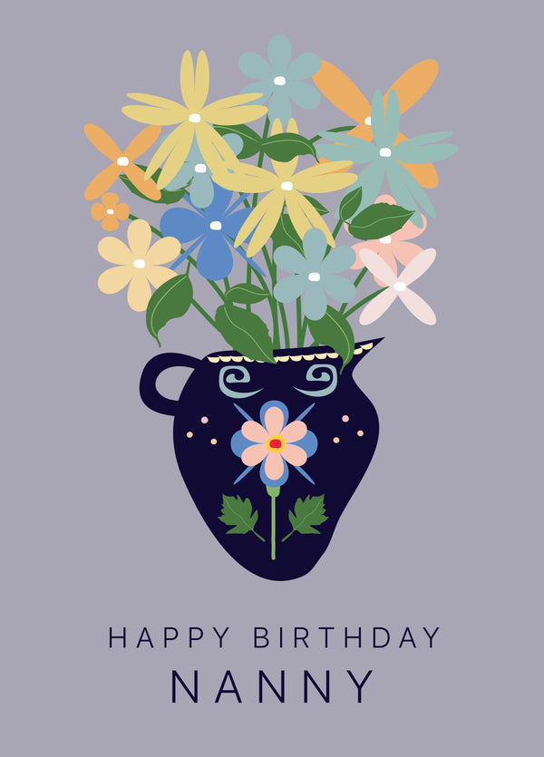Flowers For Nanny Card