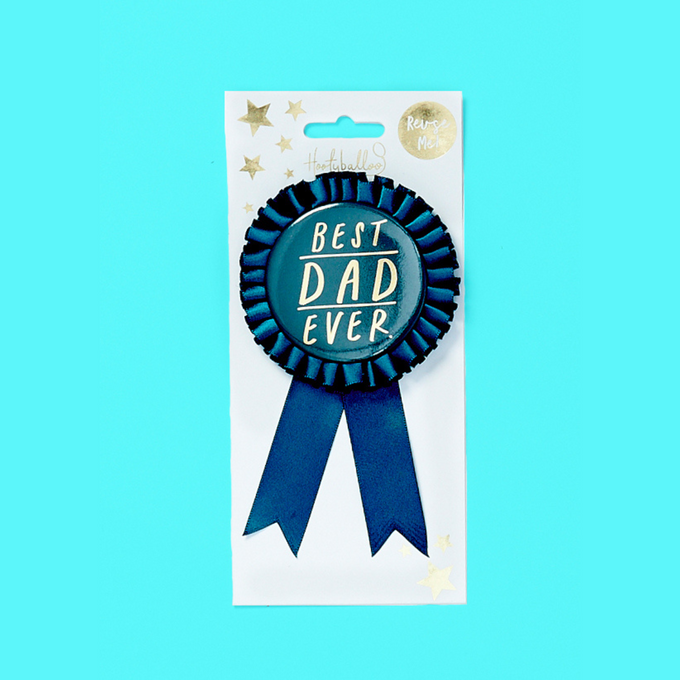 Best Dad Ever Teal Badge