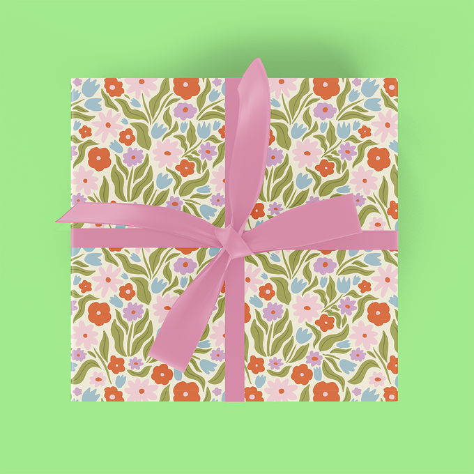Spring Floral Flat Wrap