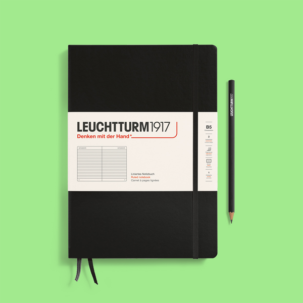 Leuchtturm 1917 B5 Black Hardcover Notebook