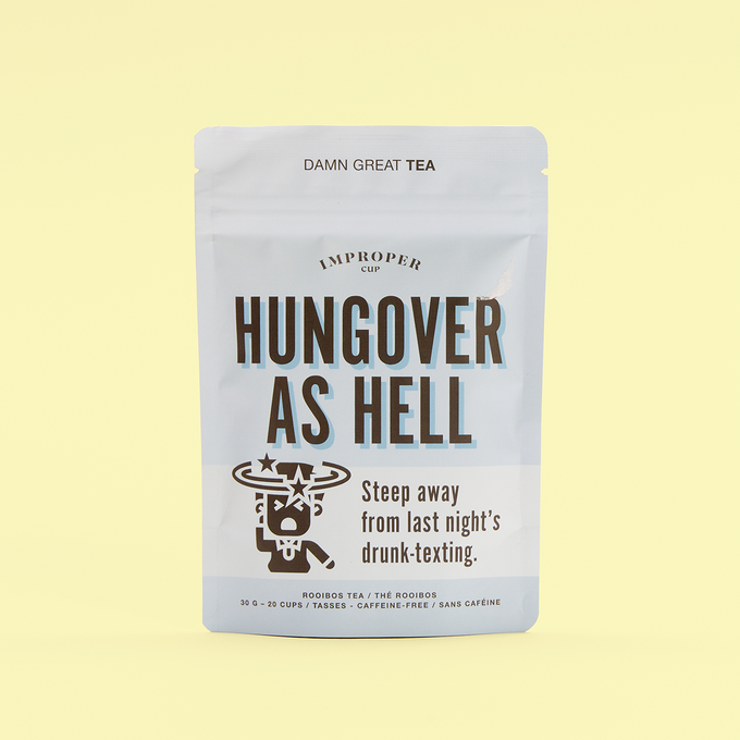 Hungover as Hell Bag of Tea