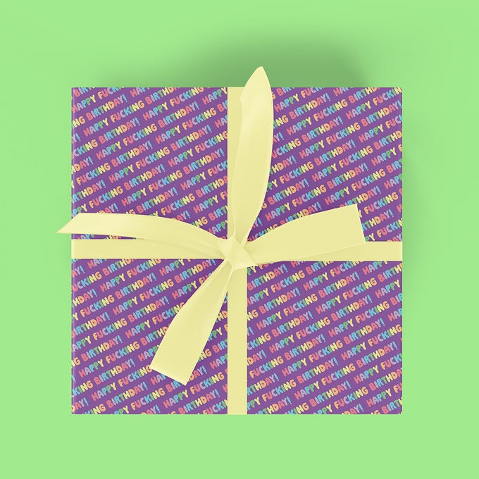 Happy Fucking Birthday Flat Wrap