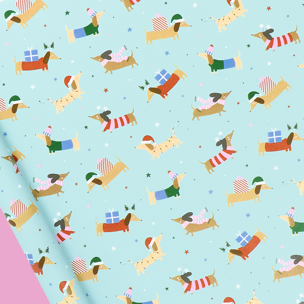 Festive Sausage Dog Roll Wrap