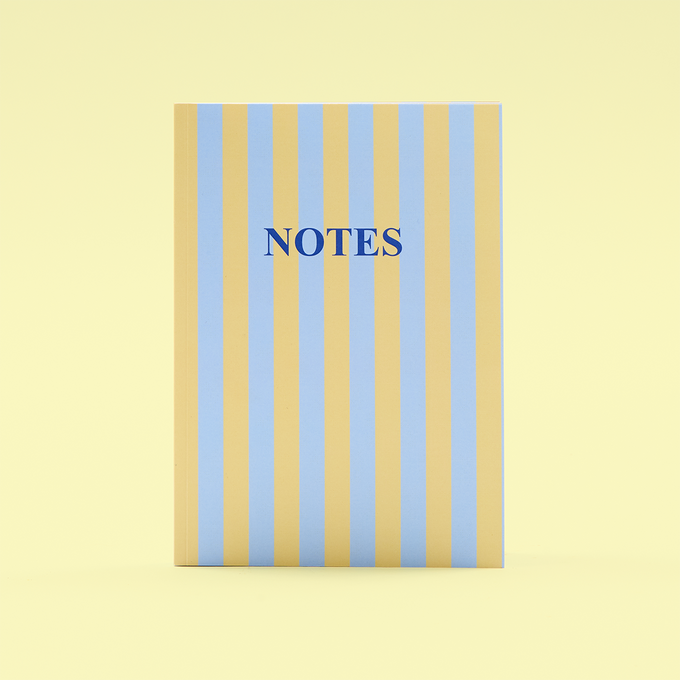 A5 PB Pastel Blue Yellow Stripe