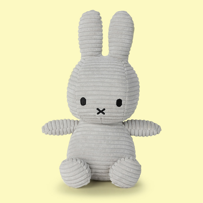 Miffy Corduroy ECO Soft Grey Plush
