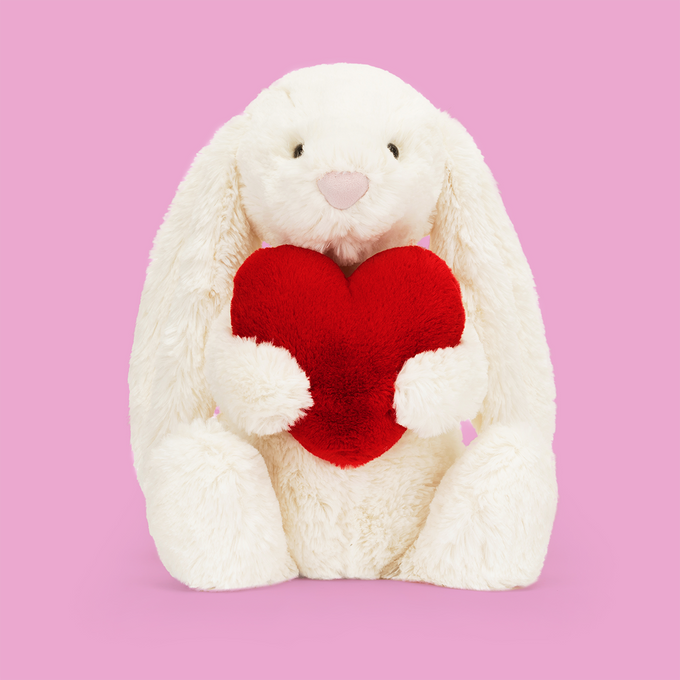 Jellycat Bashful Red Love Heart Bunny