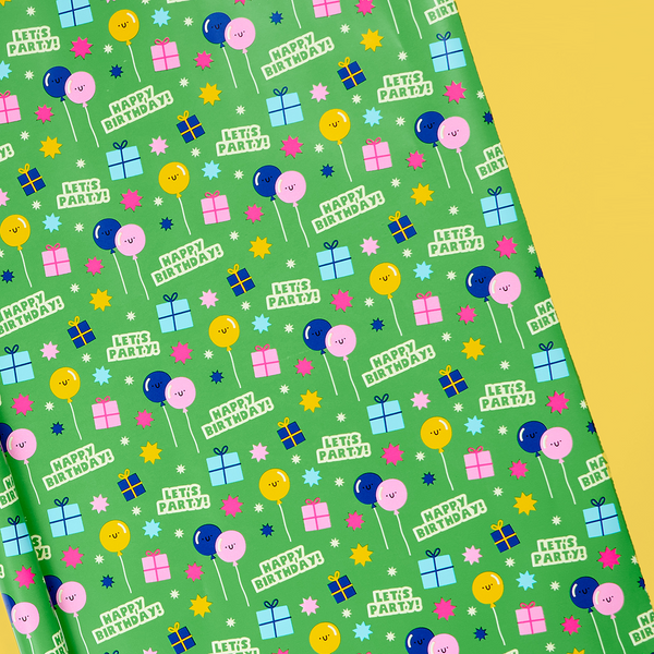 Smiley Balloons Roll Wrap