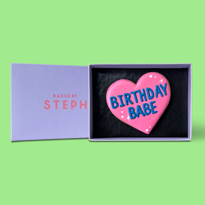 Birthday Babe Letterbox Cookie