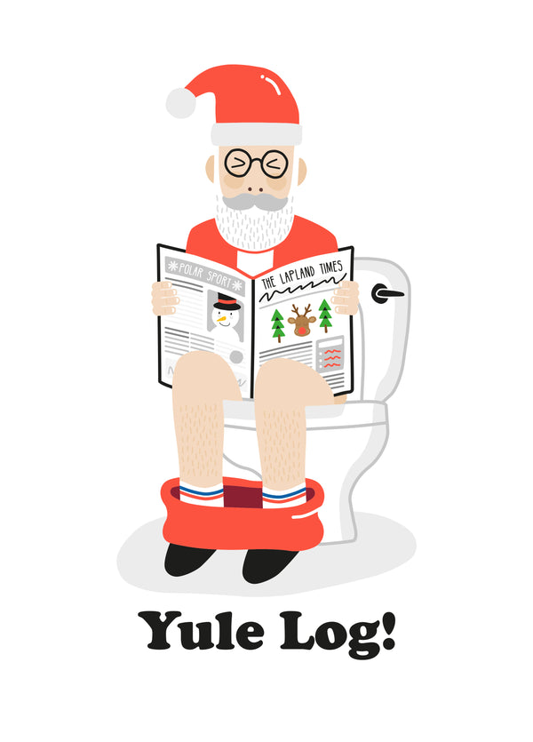 Yule Log Christmas Card