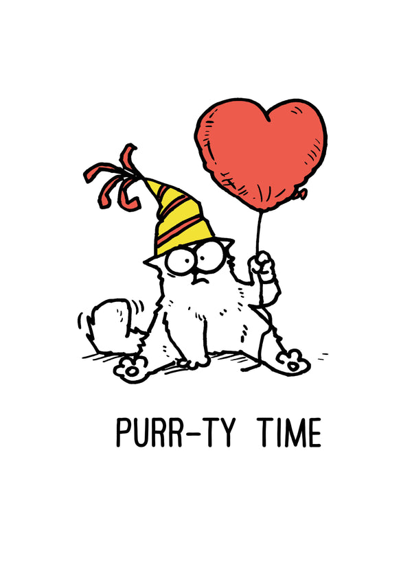 Simon's Cat Purr-ty Time Birthday Card