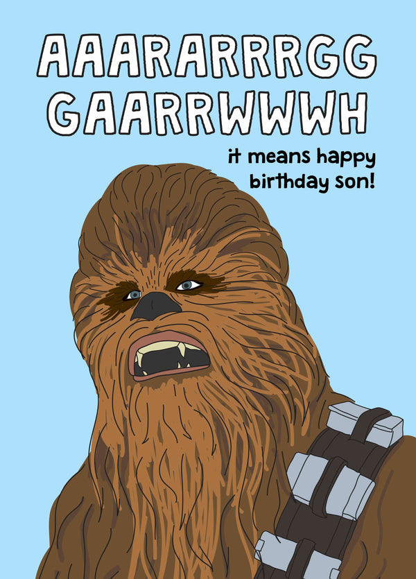 Son Star Wars Chewbacca Birthday Card