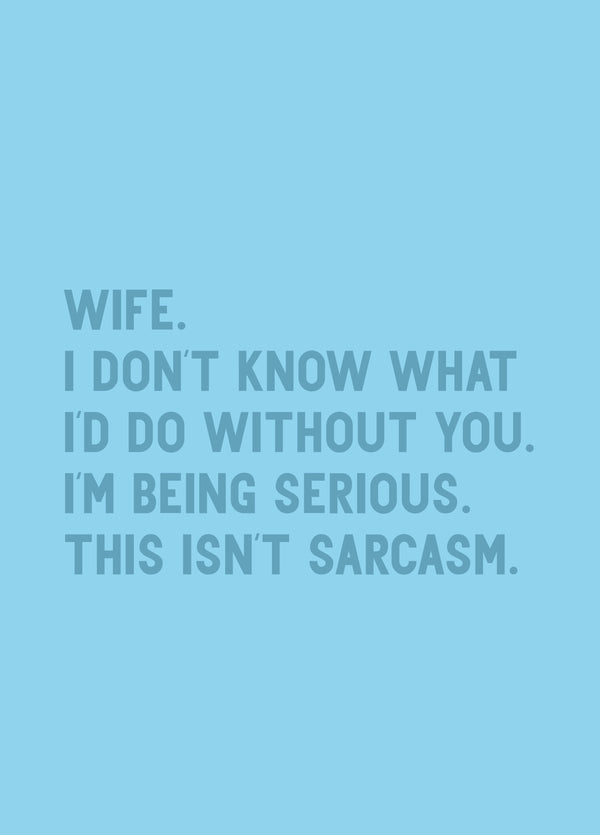 Wife I Don't Know What I'd Do Without You Card