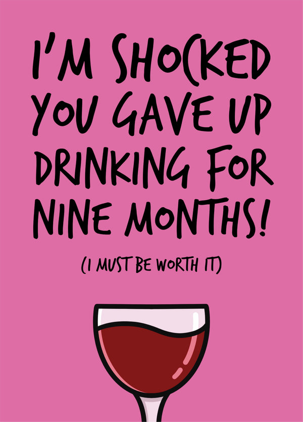 Shocked Nine Months Mother's Day Card