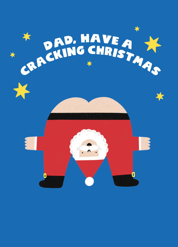 Dad Santa's Bum Cracking Christmas Card