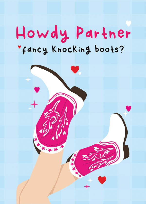 Knocking Boots Valentine's Card