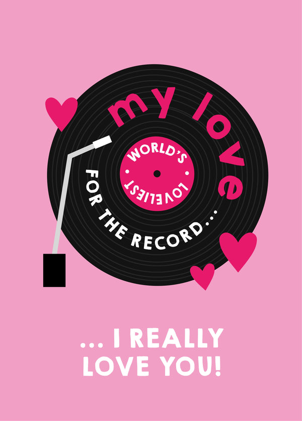 For The Record Valentine's Card