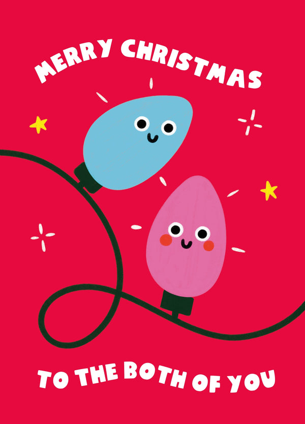 Both Of You Christmas Lights Card
