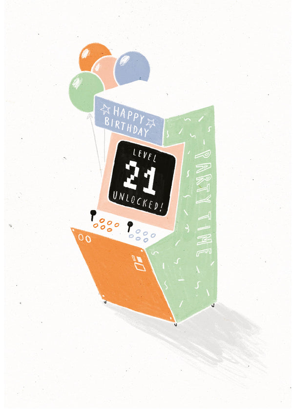 Level 21 Unlocked Birthday Card
