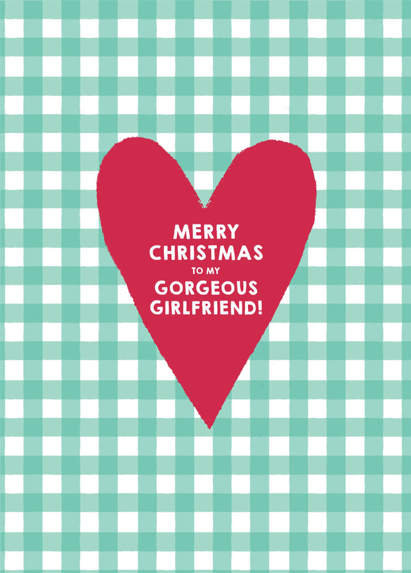 Gorgeous Girlfriend Heart Christmas Card