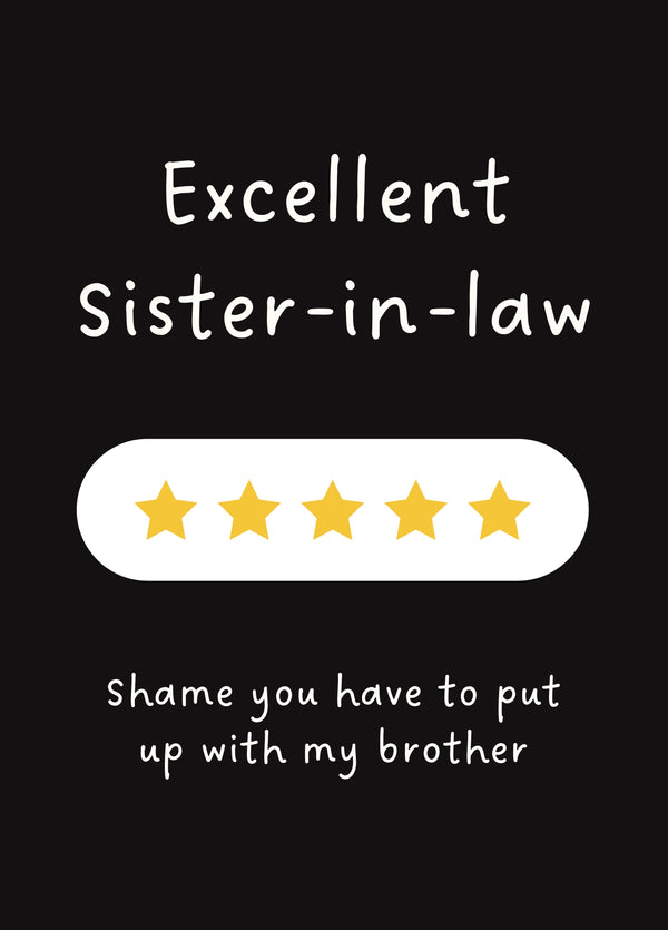 Excellent Sister In Law