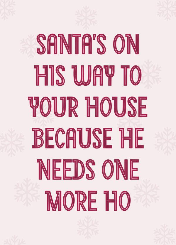 One More Ho - Funny Christmas Card