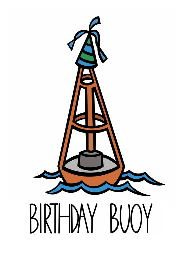 Birthday Buoy Nautical Card. Card
