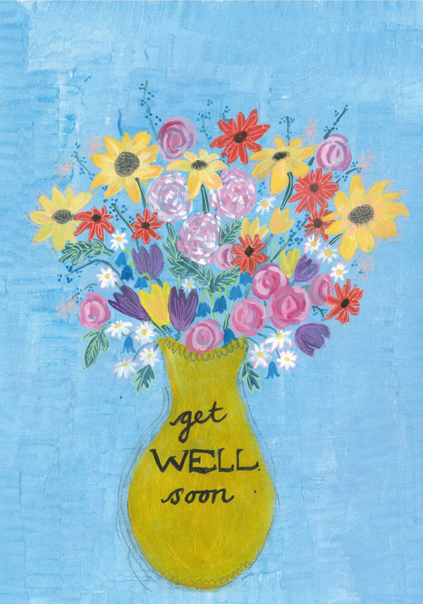 Get Well Flowers Card