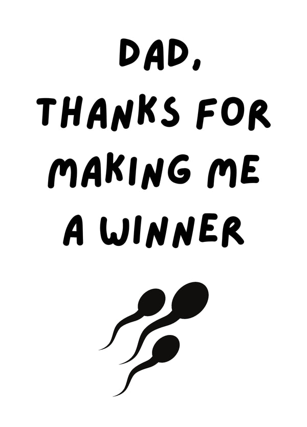 Father's Day Card Funny Rude Dad Card
