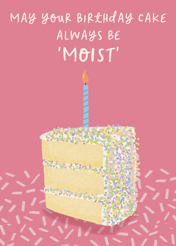 Moist Birthday Cake Card