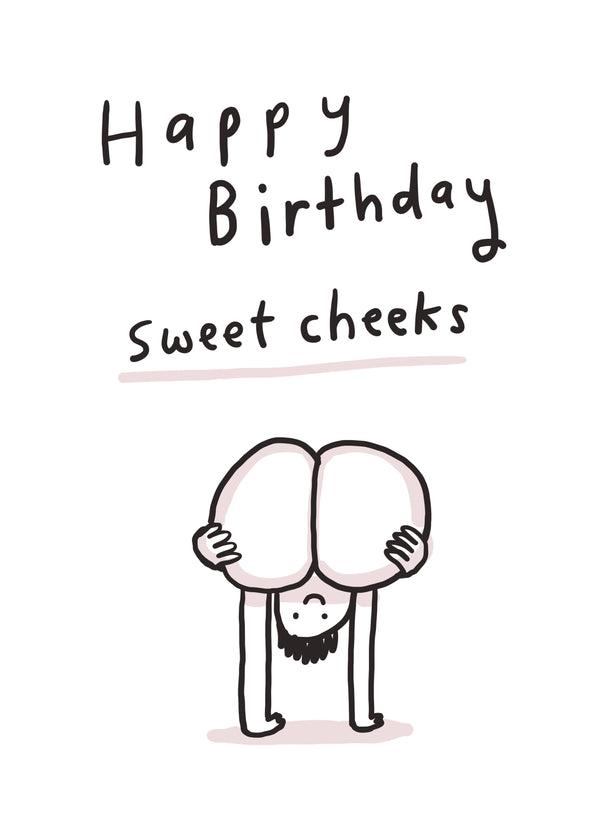 Happy Birthday Sweet Cheeks Card