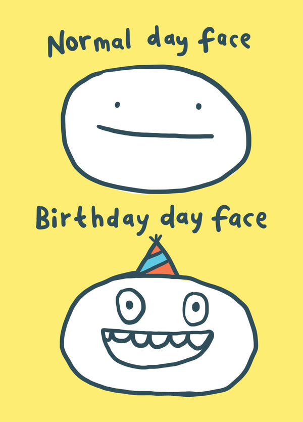 Birthday Day Face Card