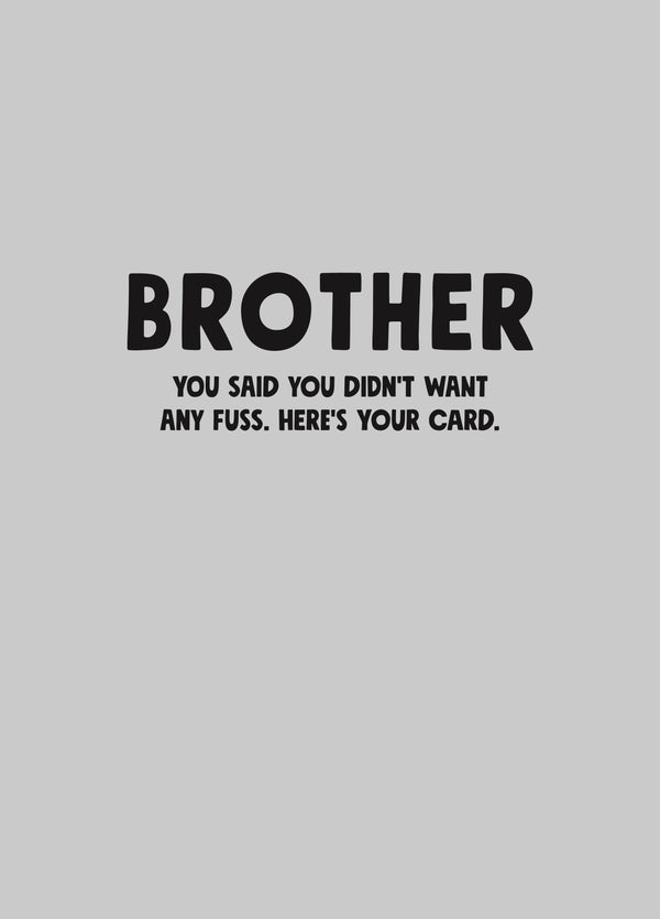 Brother No Fuss