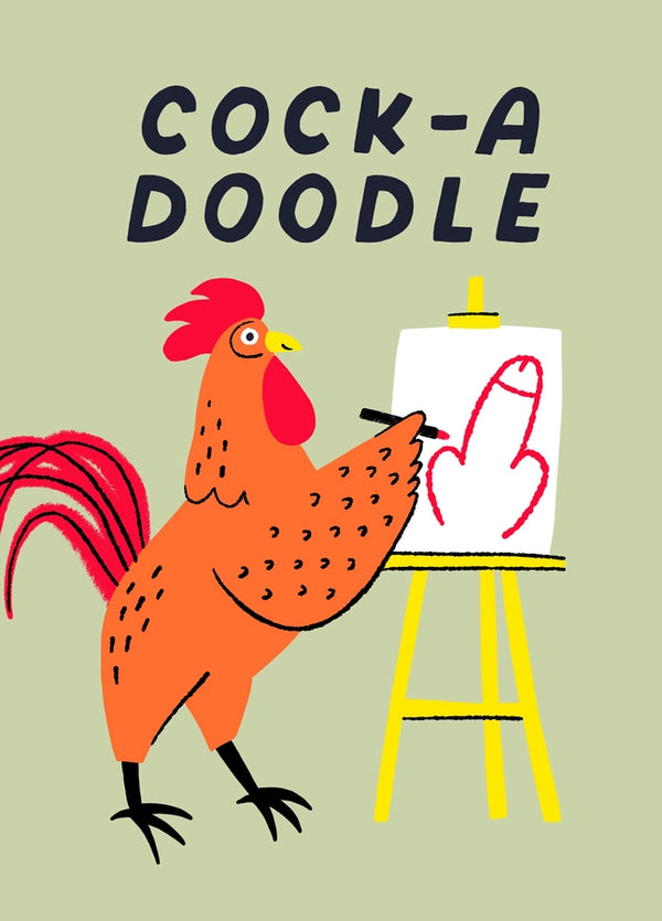 Cock-a-doodle-do Cock Card