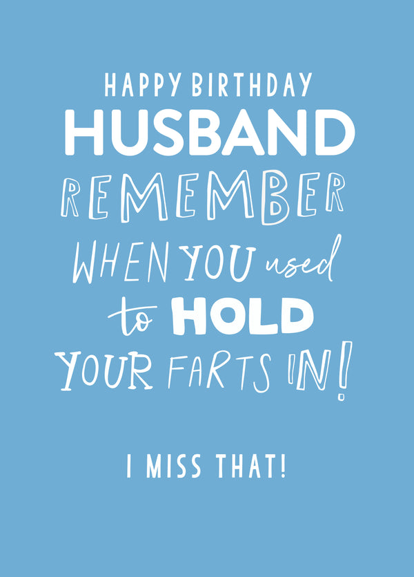 Husband Happy Birthday Farts Card