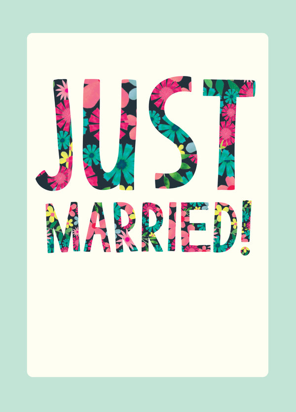 Just Married! Floral Card