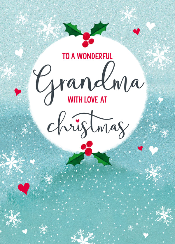 Wonderful Grandma At Christmas Card