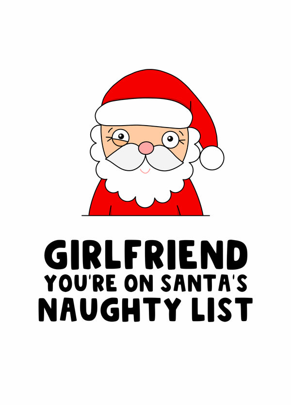Naughty Girlfriend Christmas Card