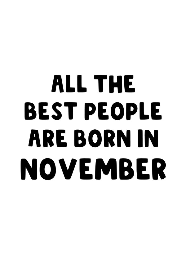 November Birthday Card