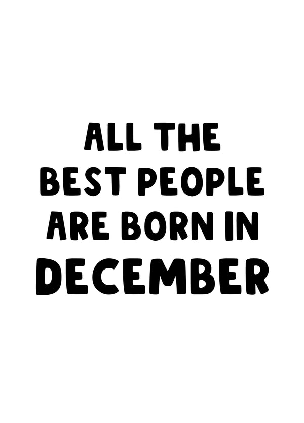 December Birthday Card