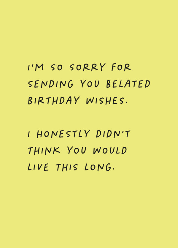 Birthday Belated Card