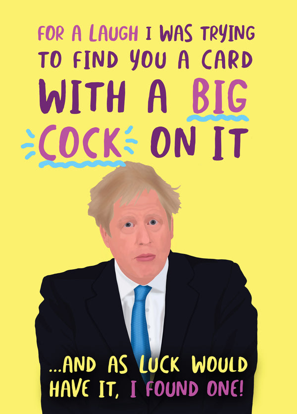 Boris Big Cock Birthday Card