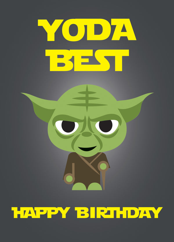 Yoda Best - Happy Birthday Card