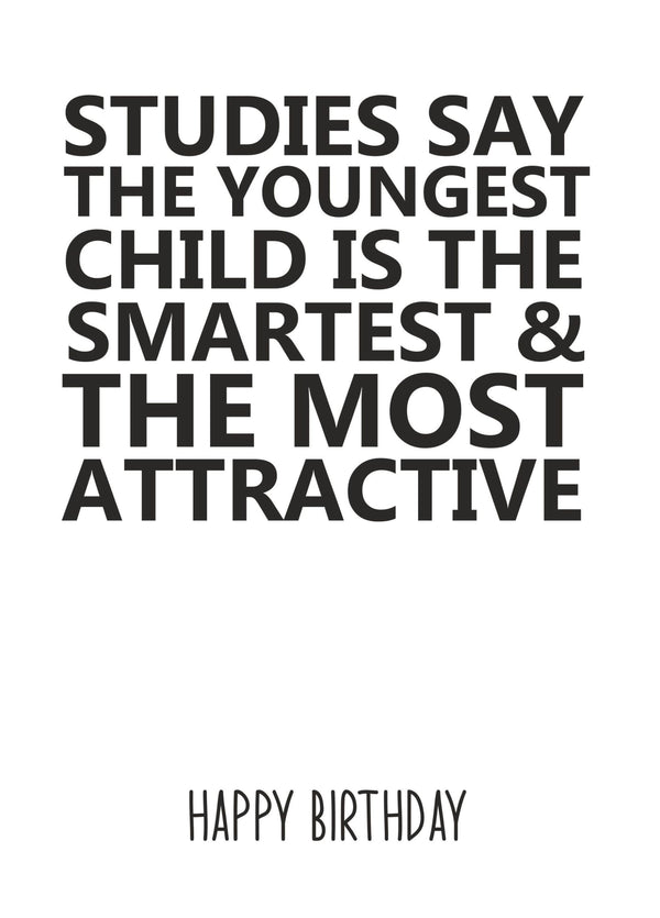 Youngest Child Card