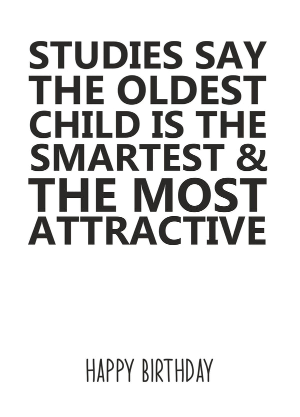 Oldest Child Card