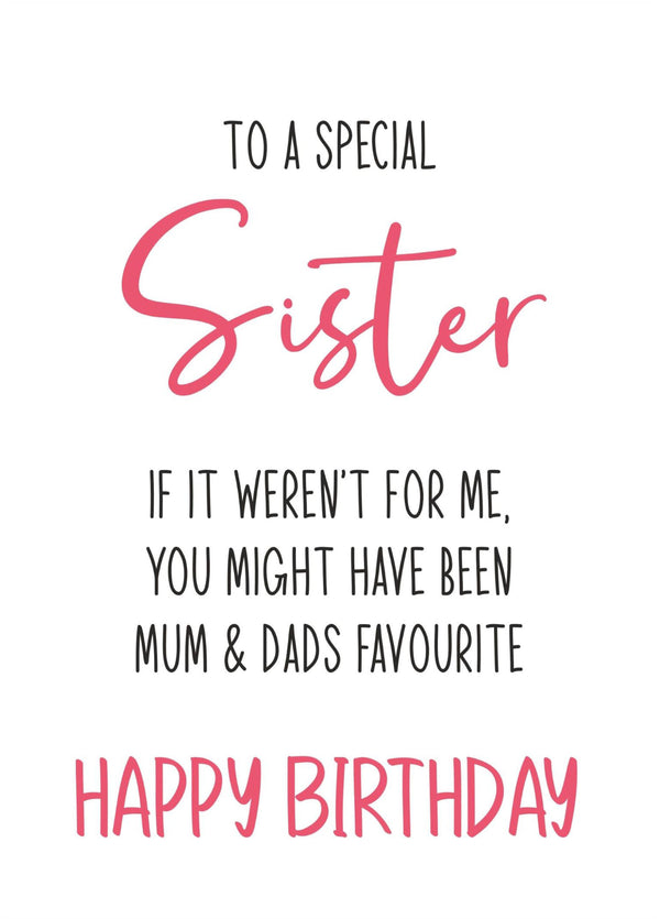 Happy Birthday Sister Card