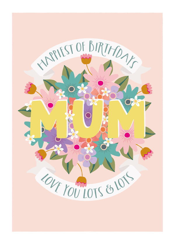 Pretty Floral Happy Birthday Mum Card