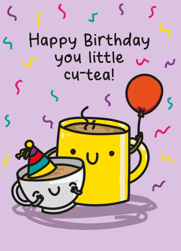 Happy Birthday Cu-Tea Card