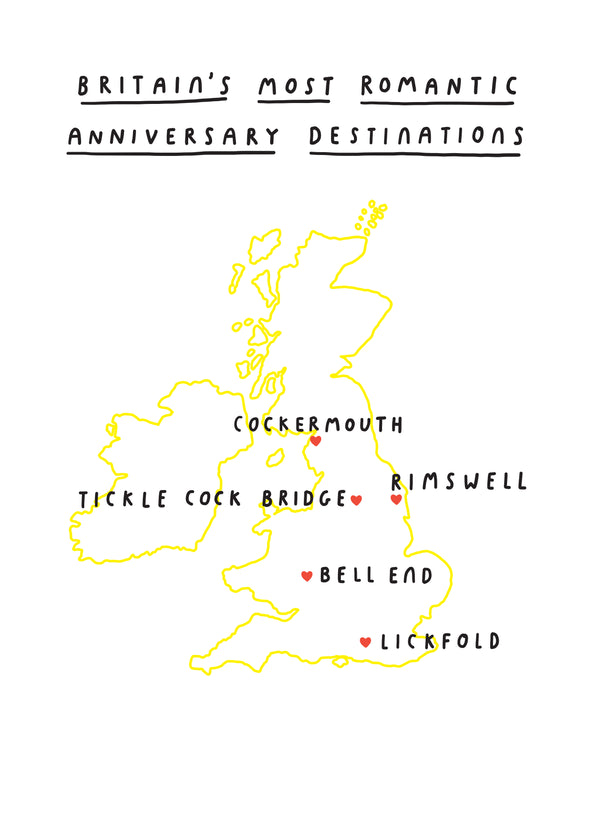 Britain's Most Romantic Anniversary Card