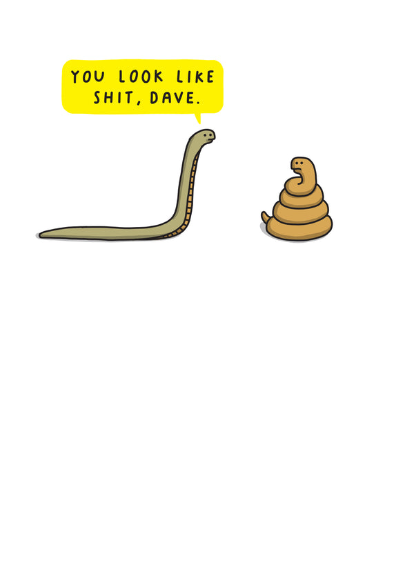 You Look Like Sh*t, Dave! Card